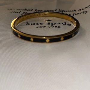 Kate spade black and gold enamel bracelet